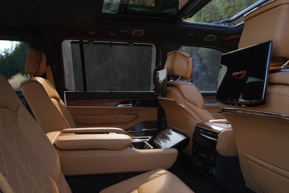 Grand Wagoneer — premium cabin with leather upholstery