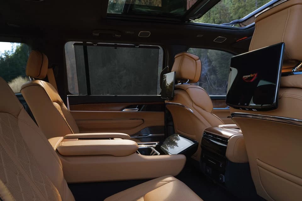 Grand Wagoneer — premium cabin with leather upholstery